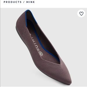 Rothys Point Flats in Mink, EUC, worn 3x